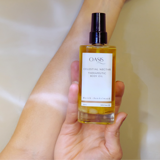 Therapeutic Body Oil: Celestial Nectar—A Heavenly Touch for Your Skin and Soul